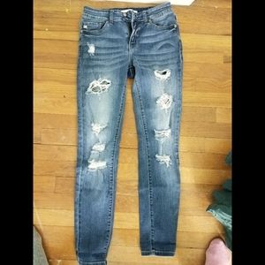 Kancan ripped Jeans - skinny straight mid rise